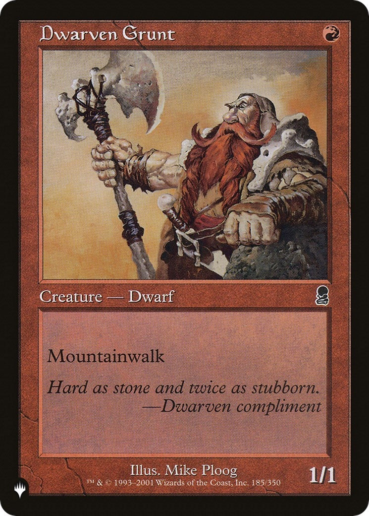 Image for Dwarven Grunt (185/350) (The List Reprints) - Magic: The Gathering