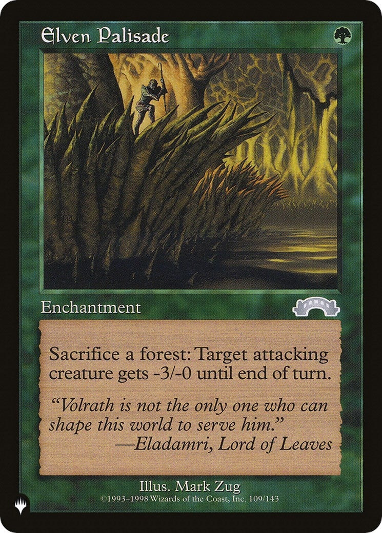 Image for Elven Palisade (109/143) (The List Reprints) - Magic: The Gathering