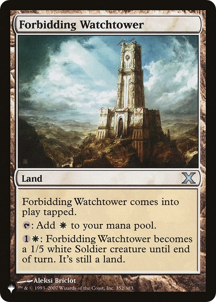 Image for Forbidding Watchtower (352/383) (The List Reprints) - Magic: The Gathering