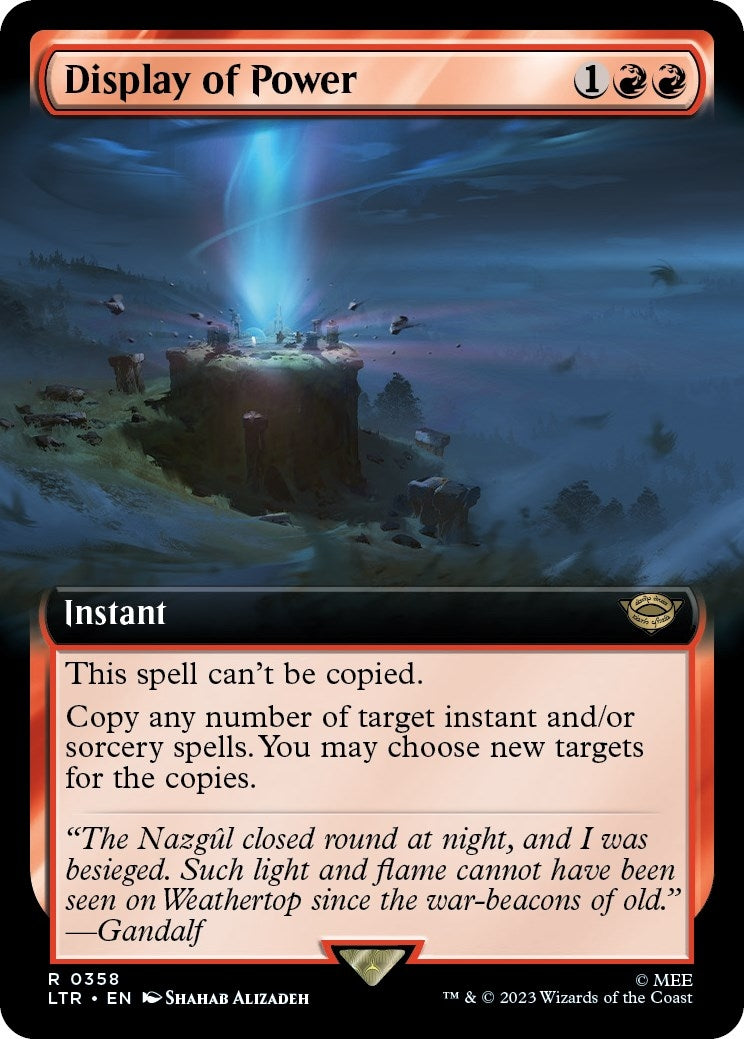 Image for Display of Power (Extended Art) (358) (Universes Beyond: The Lord of the Rings: Tales of Middle-earth) - Magic: The Gathering