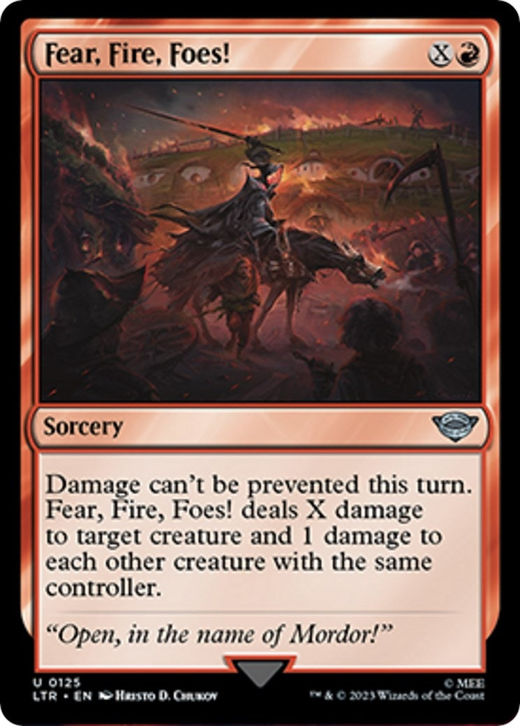 Image for Fear, Fire, Foes! (125) (Universes Beyond: The Lord of the Rings: Tales of Middle-earth) - Magic: The Gathering