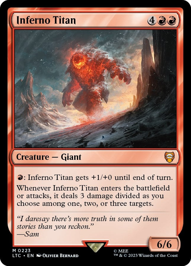 Image for Inferno Titan (223) (The Lord of the Rings: Tales of Middle-earth) - Magic: The Gathering