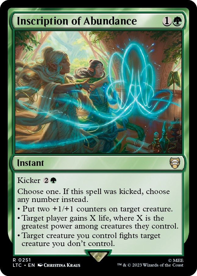 Image for Inscription of Abundance (251) (The Lord of the Rings: Tales of Middle-earth) - Magic: The Gathering