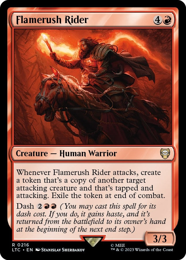 Image for Flamerush Rider (216) (The Lord of the Rings: Tales of Middle-earth) - Magic: The Gathering