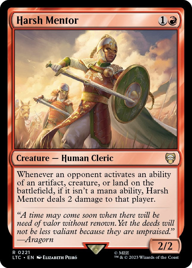 Image for Harsh Mentor (221) (The Lord of the Rings: Tales of Middle-earth) - Magic: The Gathering