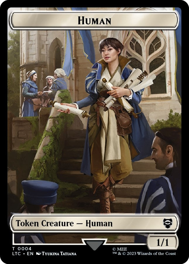 Image for Human // Treasure Double-Sided Token (4 // 12) (The Lord of the Rings: Tales of Middle-earth) - Magic: The Gathering