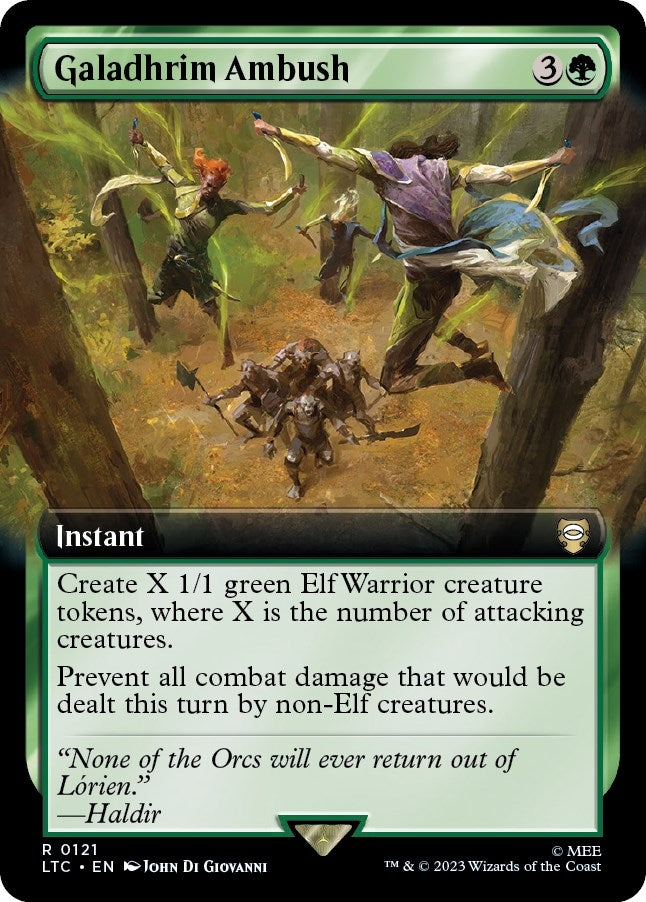 Image for Galadhrim Ambush (Extended Art) (121) (The Lord of the Rings: Tales of Middle-earth) - Magic: The Gathering