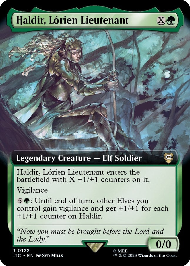 Image for Haldir, Lorien Lieutenant (Extended Art) (122) (The Lord of the Rings: Tales of Middle-earth) - Magic: The Gathering
