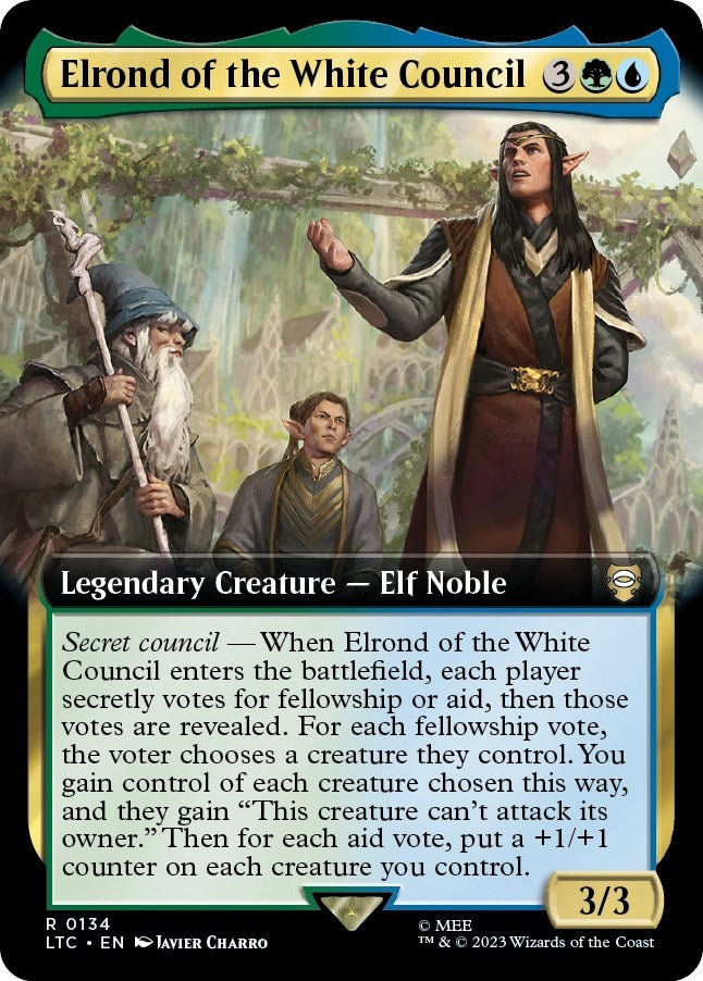 Image for Elrond of the White Council (Extended Art) (134) (The Lord of the Rings: Tales of Middle-earth) - Magic: The Gathering