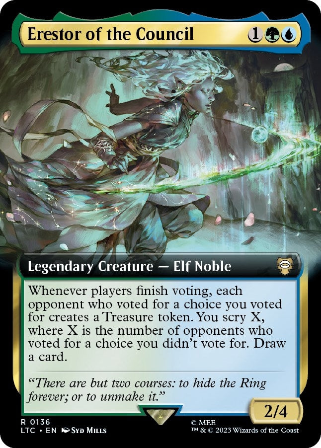 Image for Erestor of the Council (Extended Art) (136) (The Lord of the Rings: Tales of Middle-earth) - Magic: The Gathering