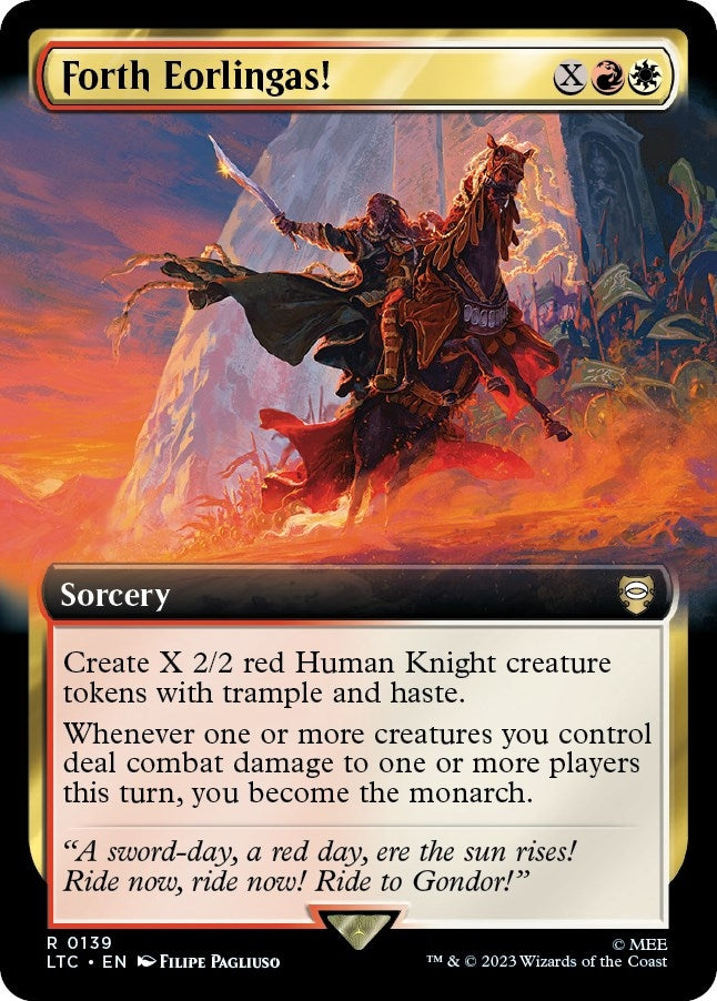 Image for Forth Eorlingas! (Extended Art) (139) (The Lord of the Rings: Tales of Middle-earth) - Magic: The Gathering