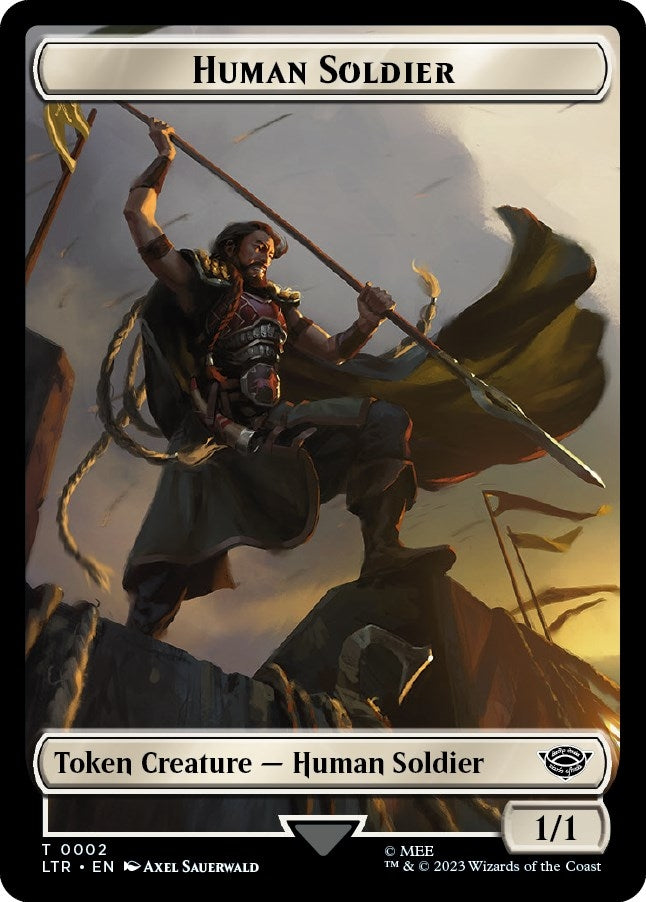 Image for Human Soldier Token (0002) (2) (Universes Beyond: The Lord of the Rings: Tales of Middle-earth) - Magic: The Gathering