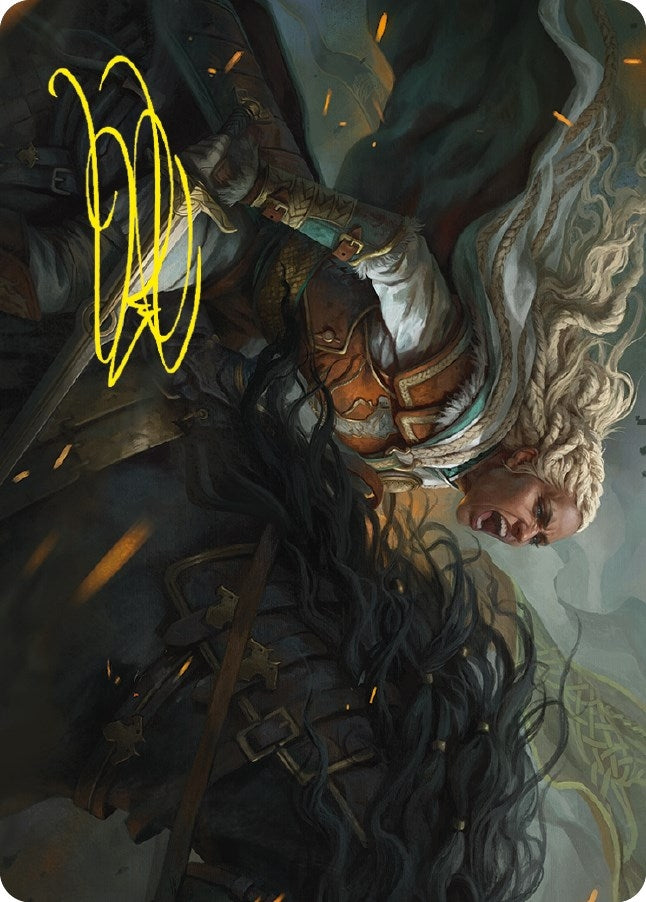 Image for Eowyn, Fearless Knight Art Card (Gold-Stamped Signature) (15) (Universes Beyond: The Lord of the Rings: Tales of Middle-earth) - Magic: The Gathering