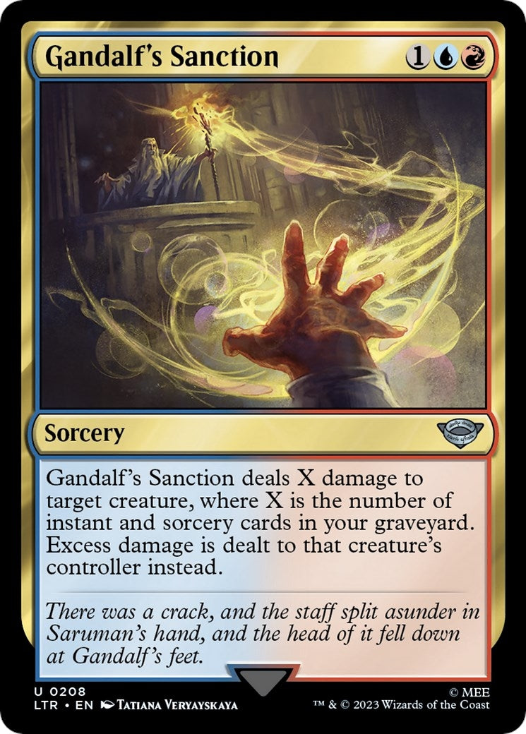 Image for Gandalf's Sanction (208) (Universes Beyond: The Lord of the Rings: Tales of Middle-earth) - Magic: The Gathering