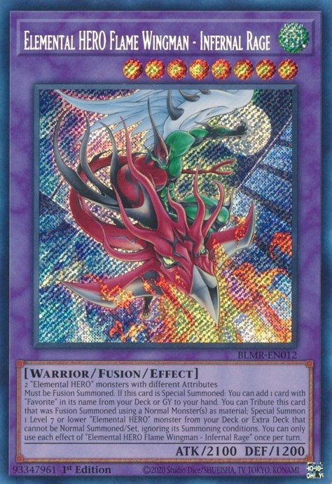 Image for Elemental HERO Flame Wingman - Infernal Rage (BLMR-EN012) (BLMR) - YuGiOh
