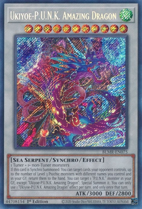 Image for Ukiyoe-P.U.N.K. Amazing Dragon (BLMR-EN075) (BLMR) - YuGiOh