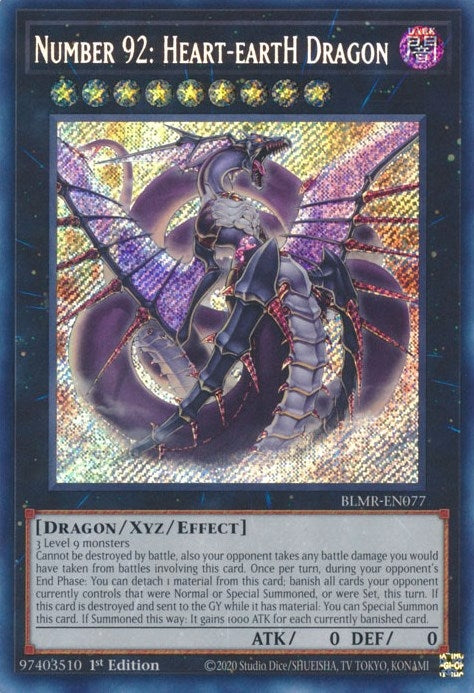 Image for Number 92: Heart-eartH Dragon (BLMR-EN077) (BLMR) - YuGiOh