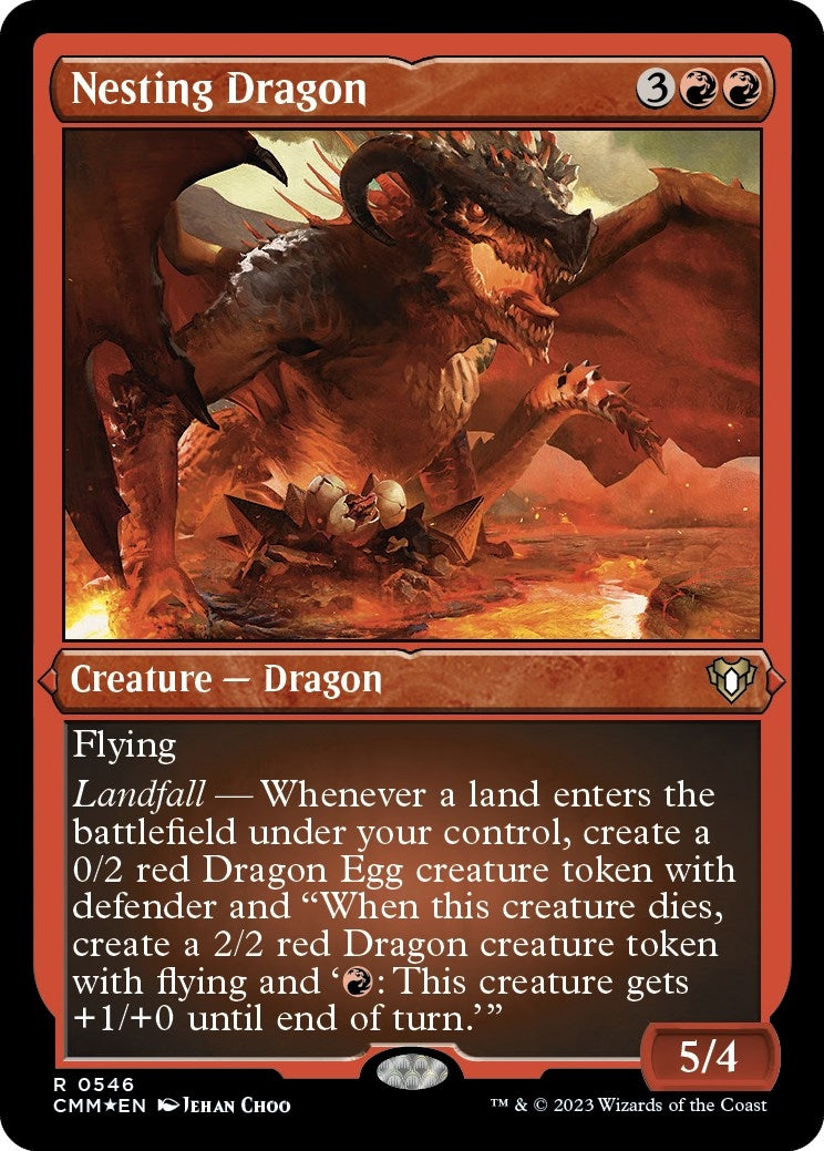 Image for Nesting Dragon (Foil Etched) (546) (Commander Masters) - Magic: The Gathering