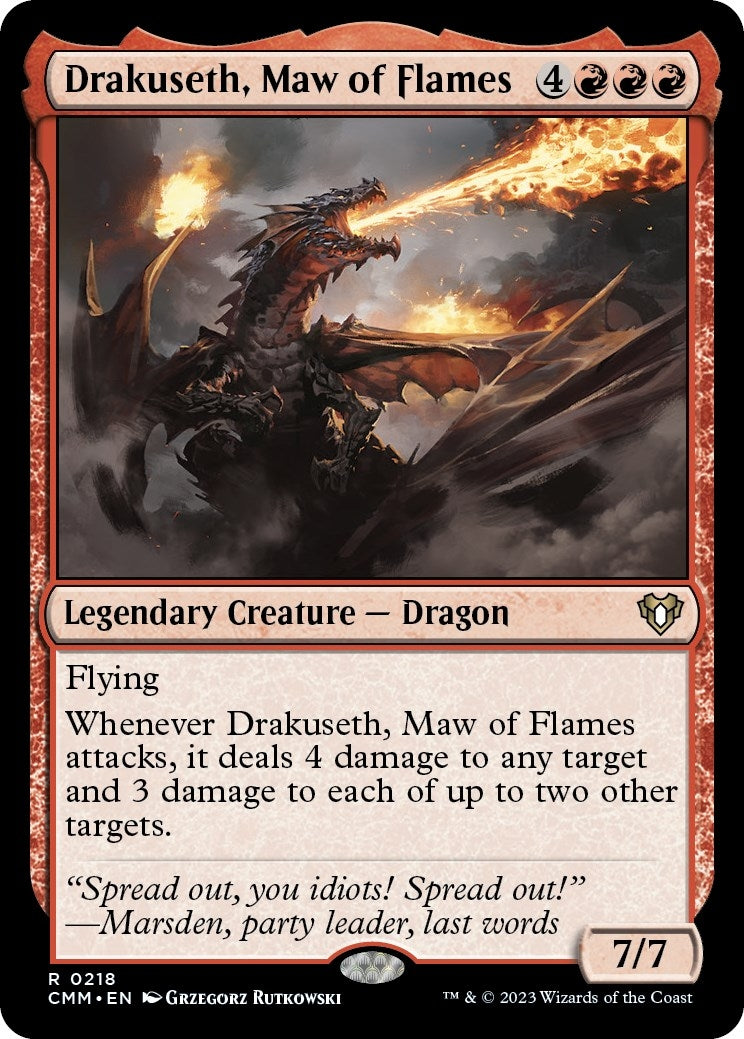 Image for Drakuseth, Maw of Flames (218) (Commander Masters) - Magic: The Gathering