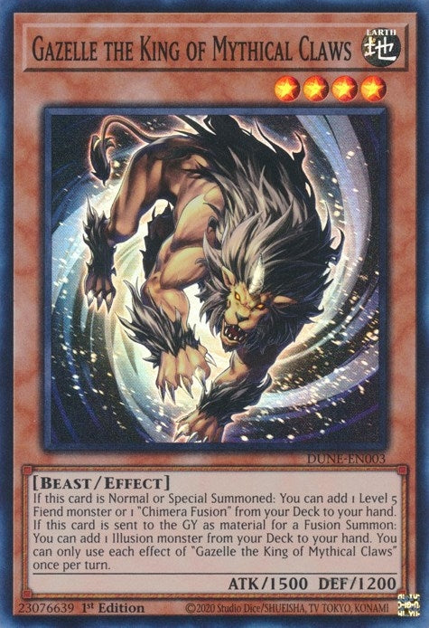 Image for Gazelle the King of Mythical Claws (DUNE-EN003) (DUNE) - YuGiOh