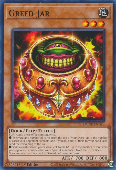 Image for Greed Jar (DUNE-EN029) (DUNE) - YuGiOh