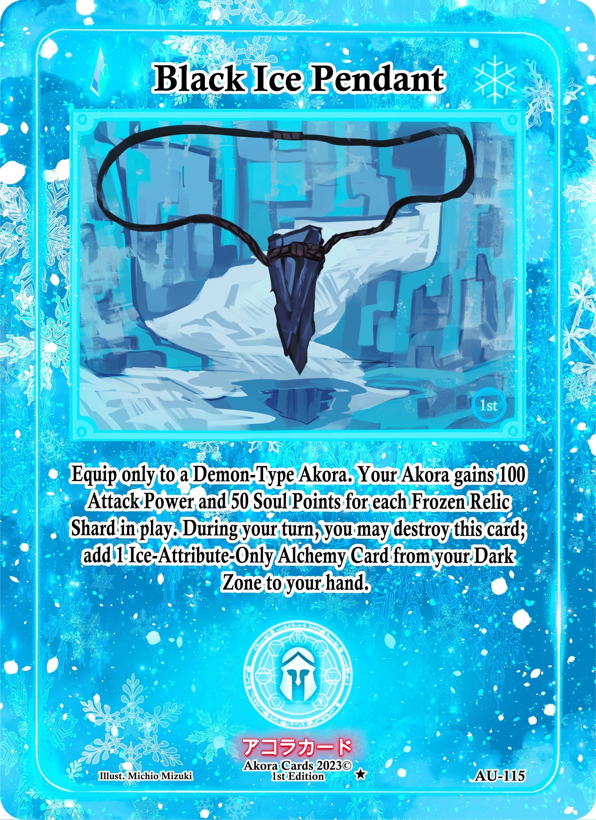 Image for Black Ice Pendant (AU-115) (Afelium Unleashed [1st Edition]) - Akora TCG