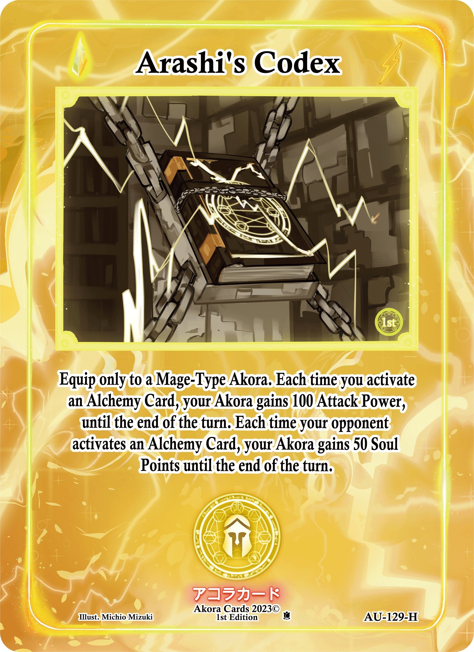 Image for Arashi's Codex (Holo) (AU-129-H) (Afelium Unleashed [1st Edition]) - Akora TCG