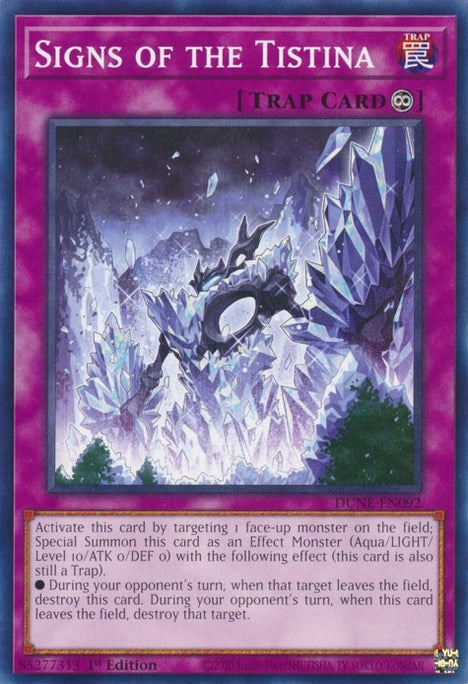 Image for Signs of the Tistina (DUNE-EN092) (DUNE) - YuGiOh