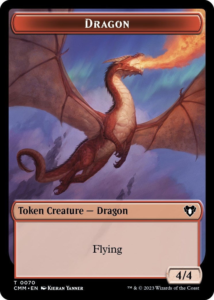 Image for Dragon // Kor Ally Double-Sided Token (70 // 64) (Commander Masters) - Magic: The Gathering