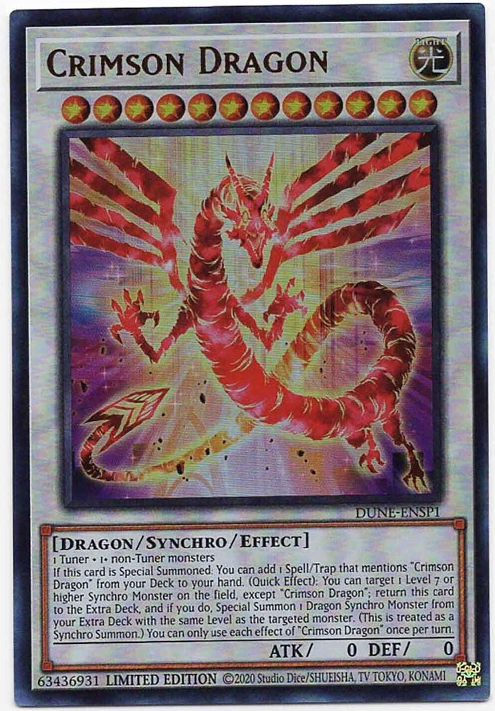 Image for Crimson Dragon (DUNE-ENSP1) (DUNE-ENSP1) (DUNE) - YuGiOh