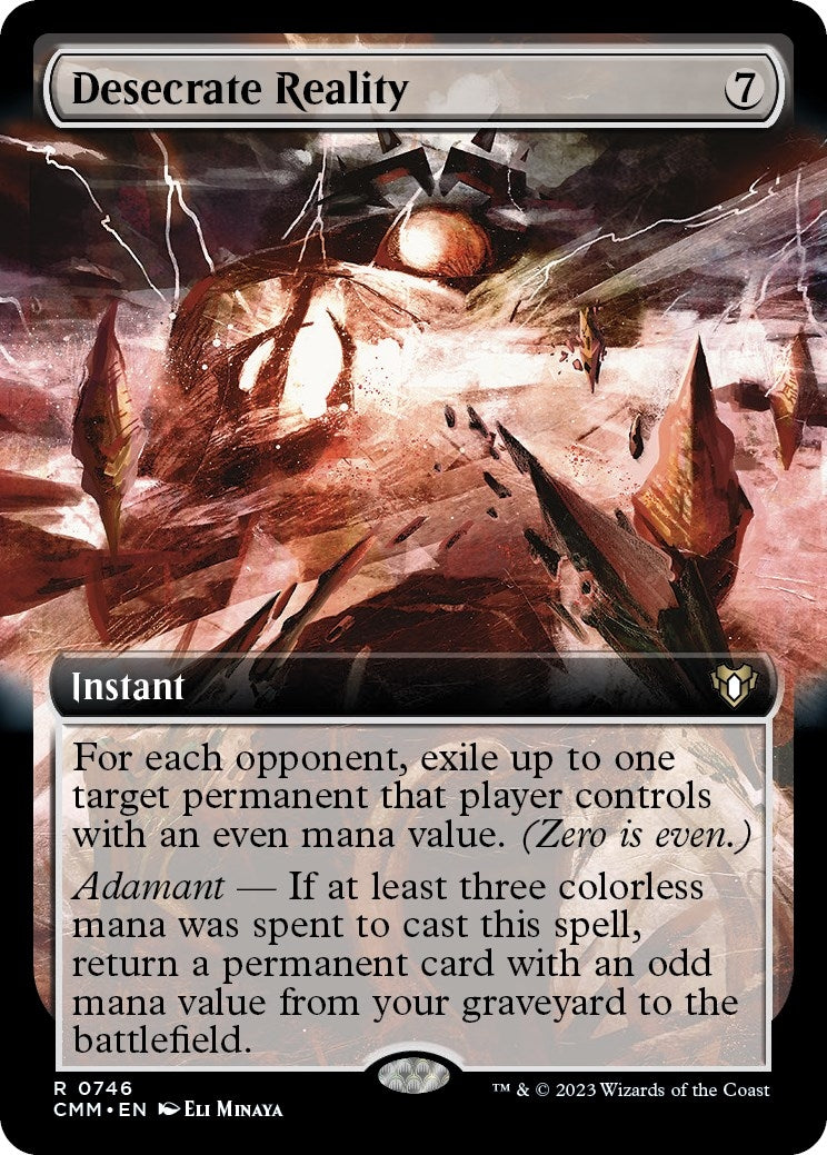 Image for Desecrate Reality (Extended Art) (746) (Commander Masters) - Magic: The Gathering