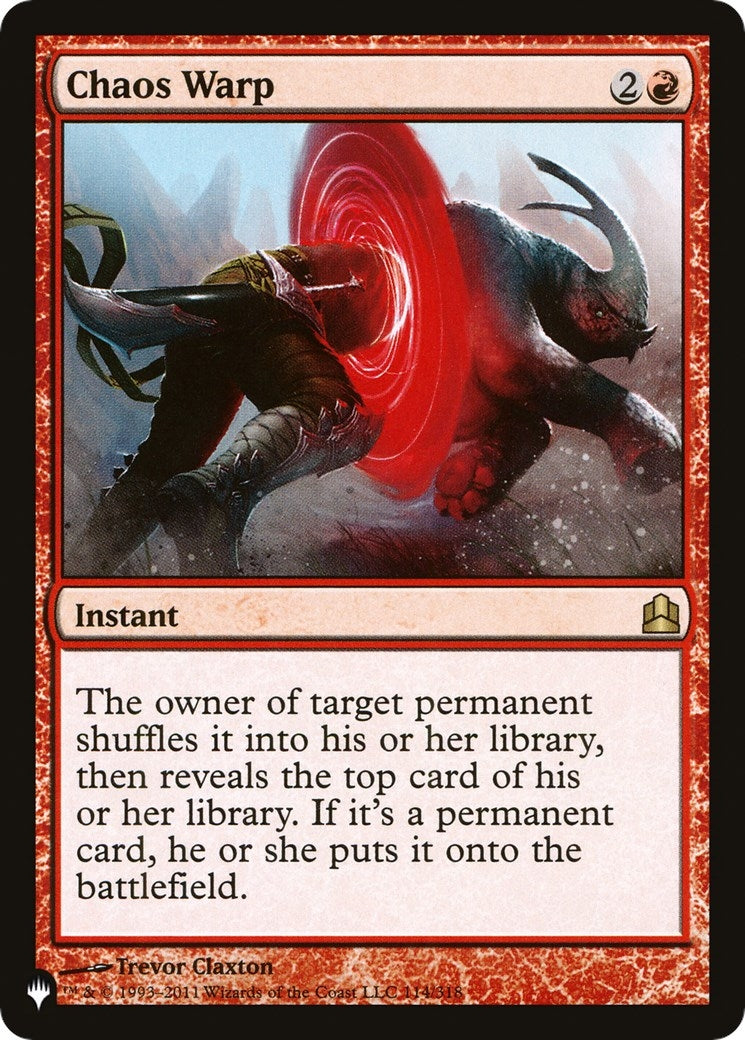 Image for Chaos Warp (CMD) (114/318) (The List Reprints) - Magic: The Gathering