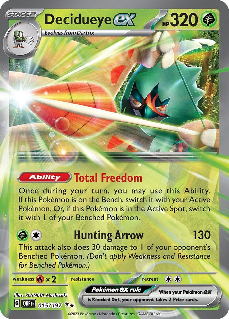 Image for Decidueye ex (015/197) (OBF) - Pokemon