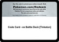Image for Code Card - ex Battle Deck [Tinkaton] (MCAP) - Pokemon