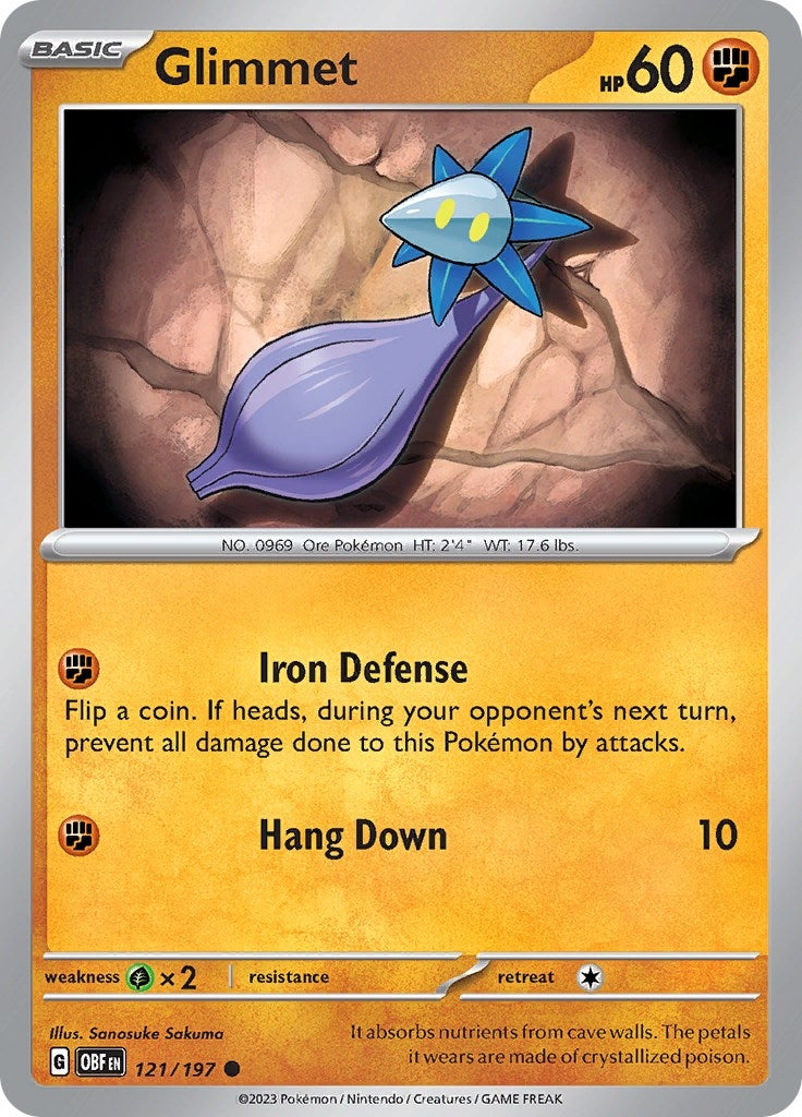 Image for Glimmet (121/197) (OBF) - Pokemon
