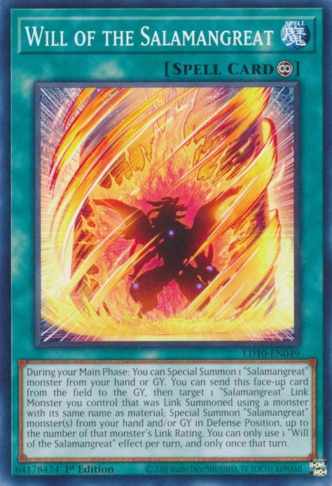 Image for Will of the Salamangreat (LD10-EN049) (LD10) - YuGiOh