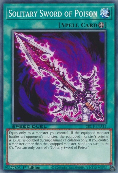 Image for Solitary Sword of Poison (SBC1-ENA14) (SBC1) - YuGiOh