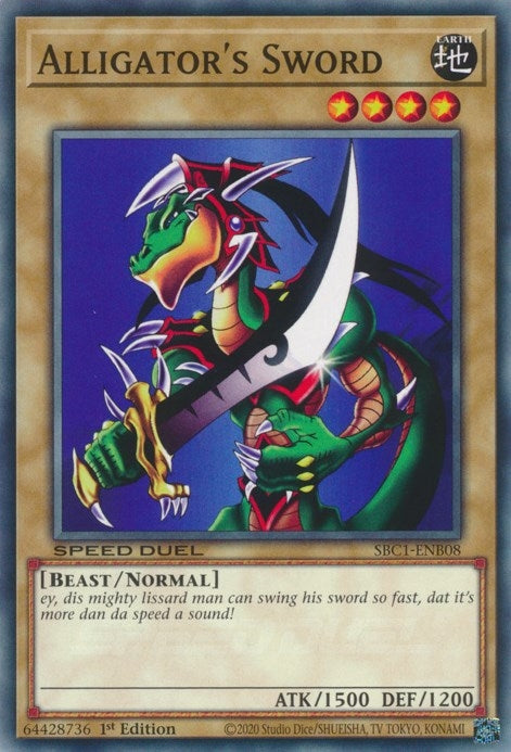 Image for Alligator's Sword (SBC1-ENB08) (SBC1) - YuGiOh