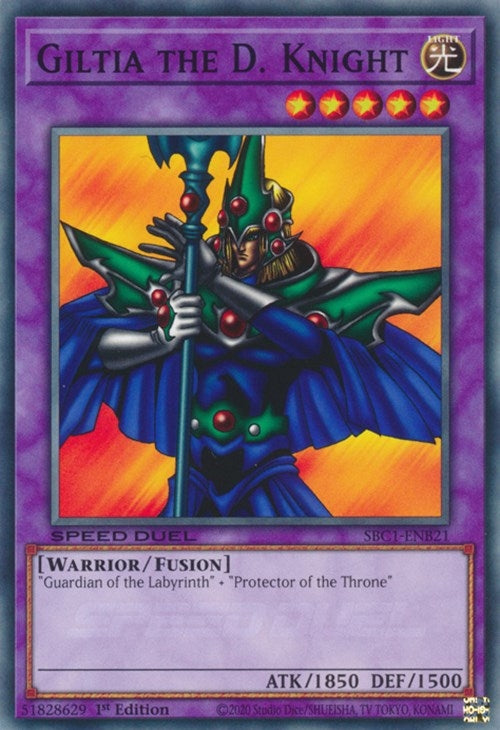 Image for Giltia the D. Knight (SBC1-ENB21) (SBC1) - YuGiOh