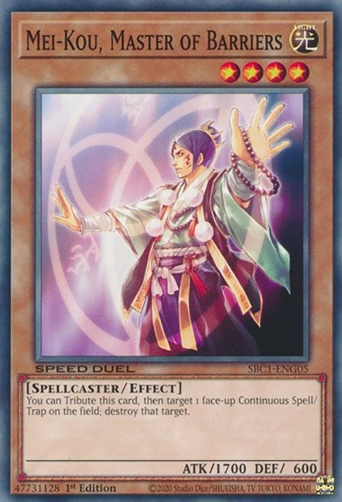 Image for Mei-Kou, Master of Barriers (SBC1-ENG05) (SBC1) - YuGiOh