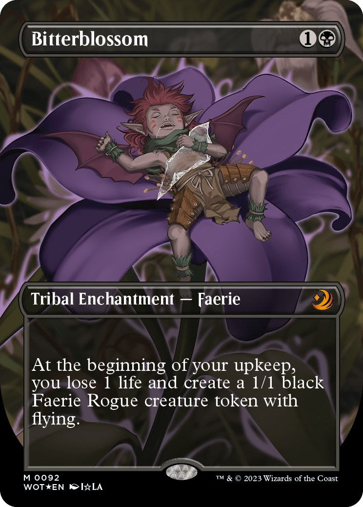 Image for Bitterblossom (Anime Borderless) (Confetti Foil) (92) (Wilds of Eldraine: Enchanting Tales) - Magic: The Gathering
