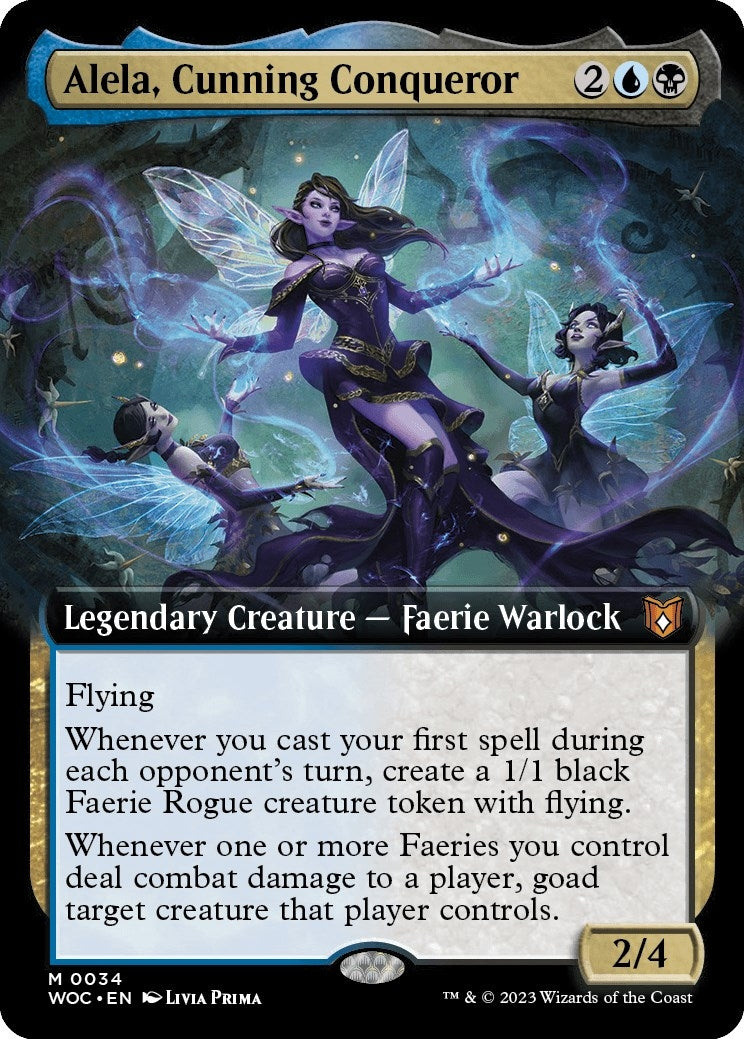 Image for Alela, Cunning Conqueror (Extended Art) (34) (Wilds of Eldraine) - Magic: The Gathering