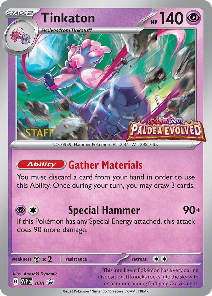 Image for Tinkaton - 020 (Prerelease) [Staff] (020) (SVP) - Pokemon