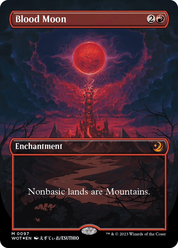 Image for Blood Moon (Anime Borderless) (Confetti Foil) (97) (Wilds of Eldraine: Enchanting Tales) - Magic: The Gathering