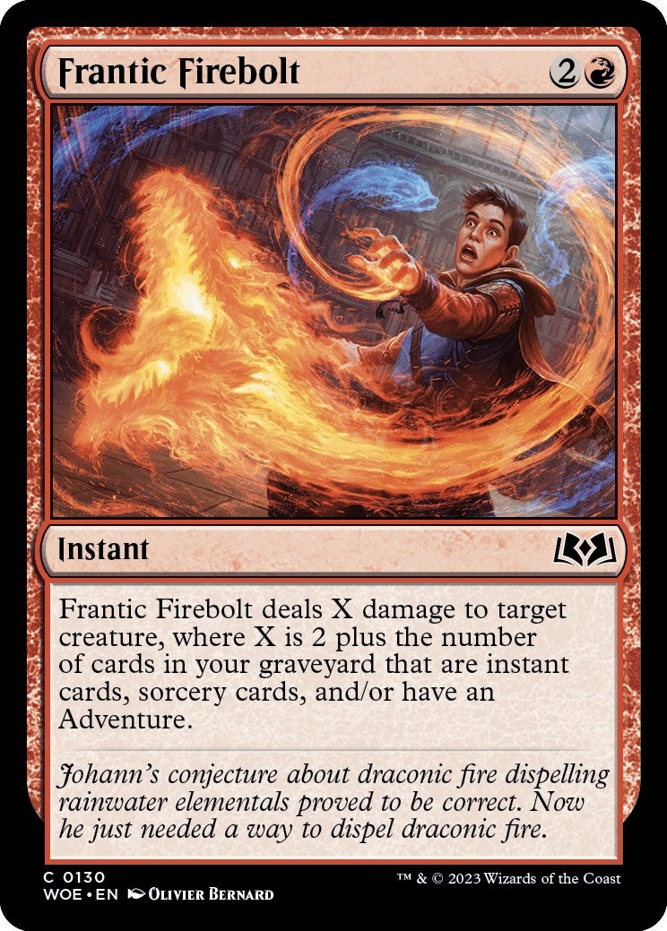 Image for Frantic Firebolt (130) (Wilds of Eldraine) - Magic: The Gathering
