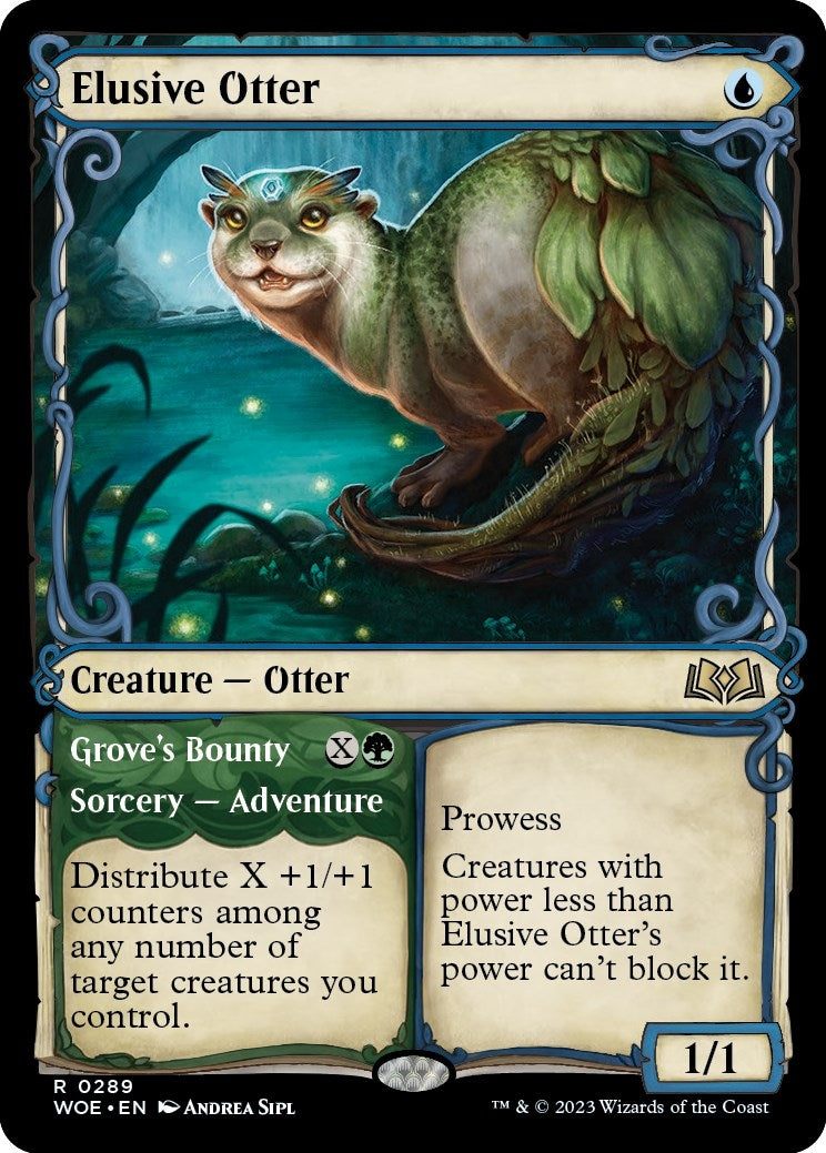 Image for Elusive Otter (Showcase) (289) (Wilds of Eldraine) - Magic: The Gathering