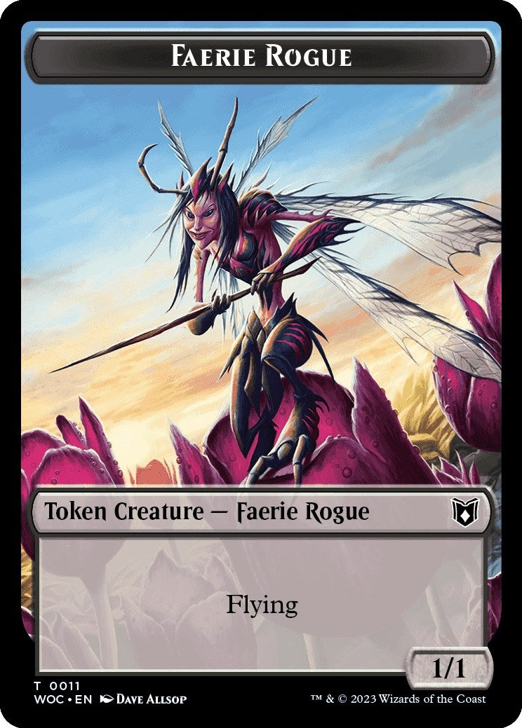 Image for Faerie Rogue (0011) // Faerie Double-Sided Token (11 // 10) (Wilds of Eldraine) - Magic: The Gathering