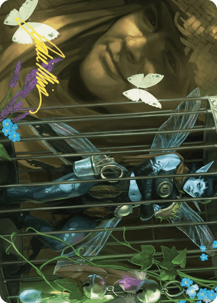 Image for Cooped Up Art Card (Gold-Stamped Signature) (1) (Wilds of Eldraine) - Magic: The Gathering