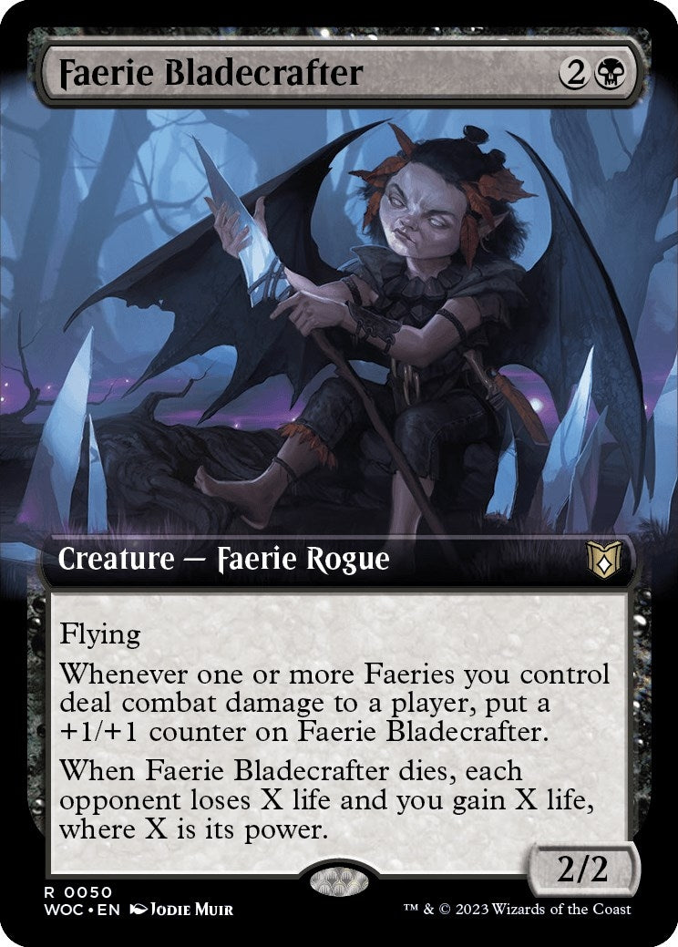 Image for Faerie Bladecrafter (Extended Art) (50) (Wilds of Eldraine) - Magic: The Gathering