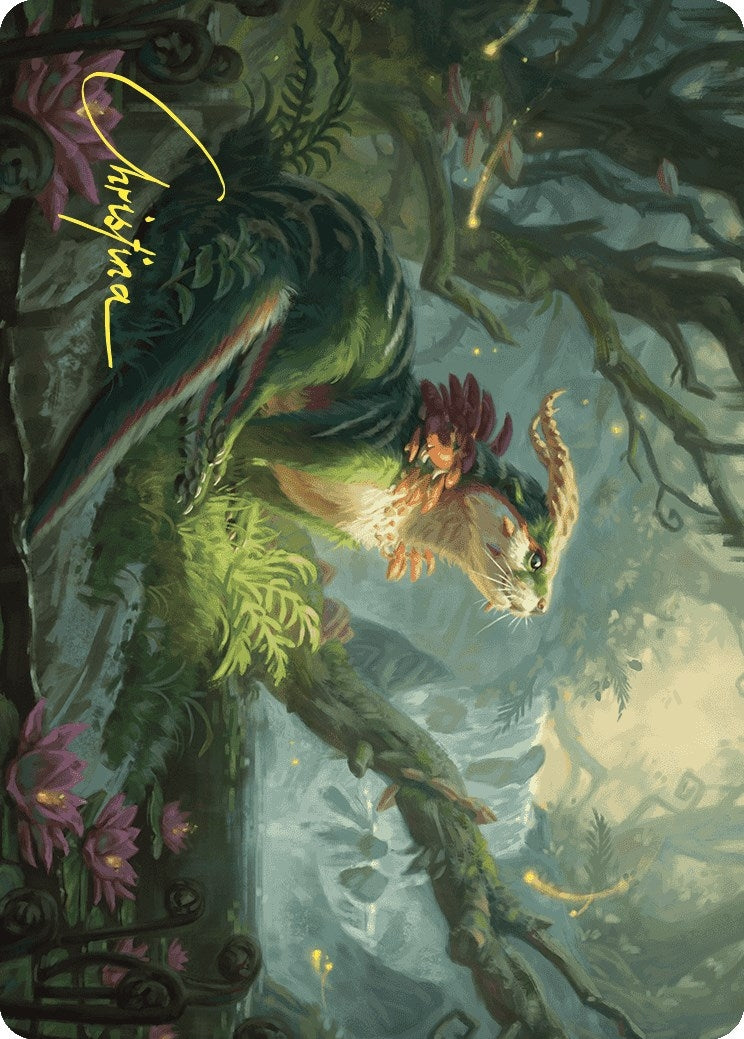 Image for Elusive Otter Art Card (Gold-Stamped Signature) (37) (Wilds of Eldraine) - Magic: The Gathering